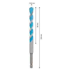 Broca de Aço 12x90x150mm Hex-9 Multiconstruction BOSCH / REF. 2608900583-000